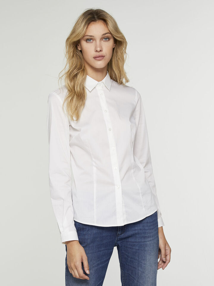Camicia slim fit - camicie da donna - Bianco | Sisley image number 1